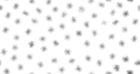 Abstract Dotted Seamless Pattern. Geometric Print With Irregular Gold Brush Spots On A White Background. Simple Endless Print Made Of Grunge Stains. Childish Painting-like Polka Dots Print.