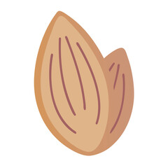 Almond Illustration: Nutritious Snack Food with Health Benefits