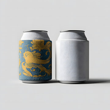 Minimalist Can Koozie Mockup for Beverage Branding and Presentation


