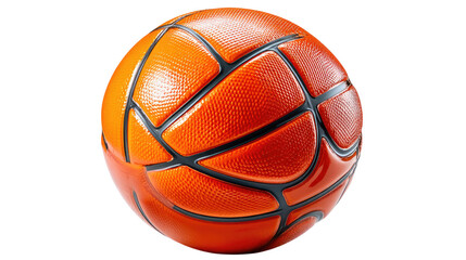 Fototapeta premium Basketball in Isolation: A pristine basketball isolated against a backdrop, embodying the essence of sports and recreation in striking detail.