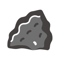 Monochrome Lump: Abstract Illustration of a Debris or Dirt