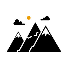 Abstract Orange Circle on Black Background Minimalistic Design