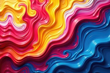 Obraz premium Abstract swirling paint colors forming a vibrant, dynamic pattern , wave, intense, motion