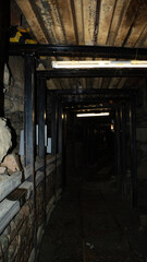 Gruseliger Bergwerk-Stollen