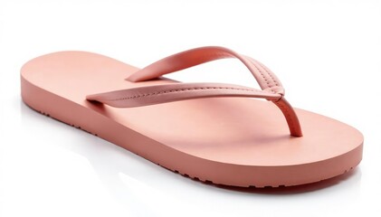Close-up of a single flip-flop isolated on white background, shoe, pattern, vibrant