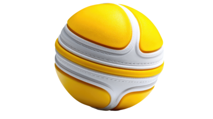 Futuristic Orb: A vibrant yellow orb with unique design, representing innovation and technological advancement, set against a clean backdrop.