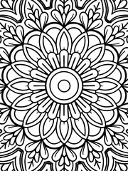 Challenging Intricate Pattern Coloring Sheet for Advanced Colorists