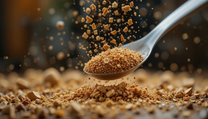 Espresso Beans Exploding A High-Definition Image of Roasted Coffee Beans in Motion