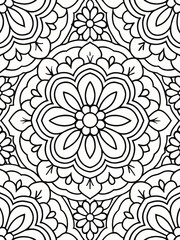 Unique Symmetrical Pattern Coloring Page for Relaxation Practice