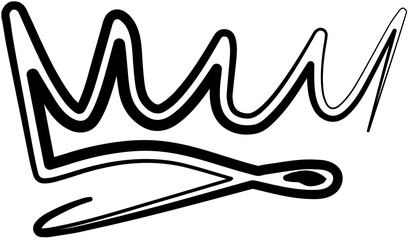 Queen or king crowns hand drawn