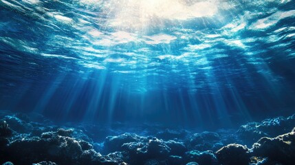 Fototapeta premium Underwater with transparent background