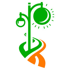 Modern Streetlight Bundle Eco-Friendly Outdoor Light Vectors