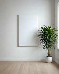 Parete vuota in ambiente moderno - Empty gallery wall light room interior - modern living room
