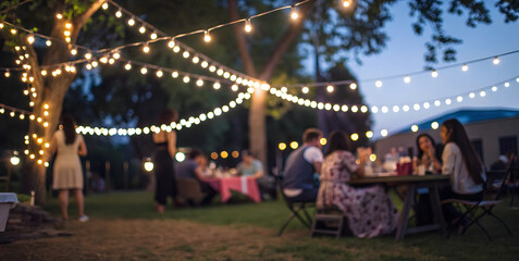 Evening outdoor gathering park social event nighttime wide angle community connection