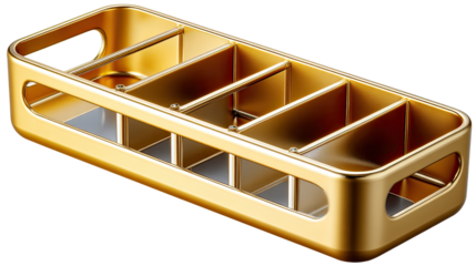 Golden Organizer: A sleek, golden organizer, a symbol of order and style, sits isolated, ready to transform clutter into harmony