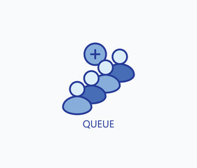 Queue Icon Or Logo Isolated Illustration