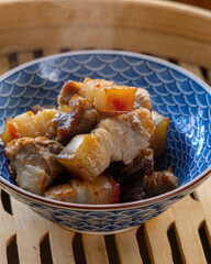 Pork belly, steamed, braised, China, delicious..