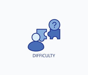 Difficulty Icon Or Logo Isolated Illustration