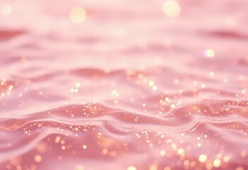 Hyperrealistic light gold & pink water, dreamy, ethereal, fairycore blur, whimsical sparkles, gold, sunlit