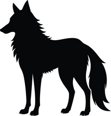 wolf silhouette vector image design