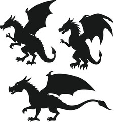  Dragon Silhouettes for Fantasy Design
