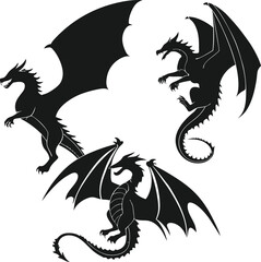  Dragon Silhouettes for Fantasy Design