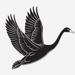 amaizing swan and duck silhouette icon 
