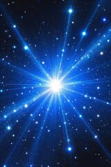 Obraz premium arafed image of a star burst in the middle of a dark blue sky