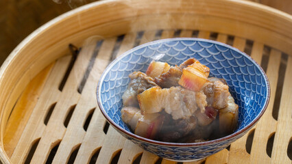 Pork belly, steamed, braised, China, delicious..