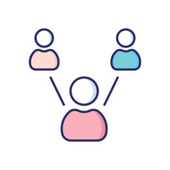 Inter Relationship Vector icon