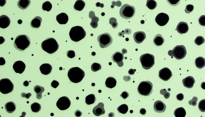 Spotted Patterns Randomly placed dark spots on a pastel green background, resembling a playful, organic feel.