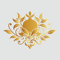 Abstract floral vector ornament design illustration.