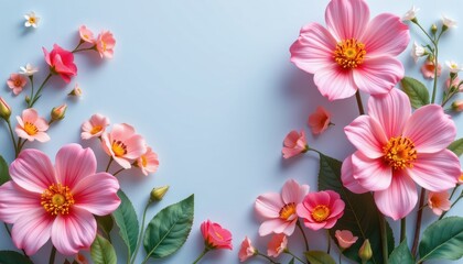 Spring Vibes A spring inspired design featuring large, joyful flowers and a light background.