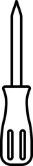 Tool repair and service icon in line isolated on transparent background.