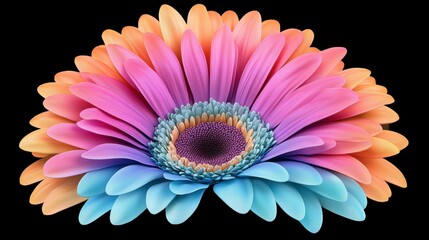 Obraz premium Vibrant Multicolored Gerbera Daisy Macro Photography