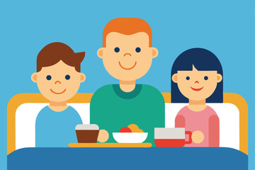happy family with children