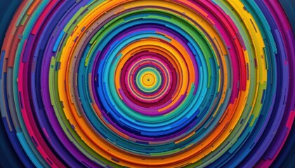 Energetic Circles Energetic circles layered in vibrant colors, conveying a sense of motion and vitality.