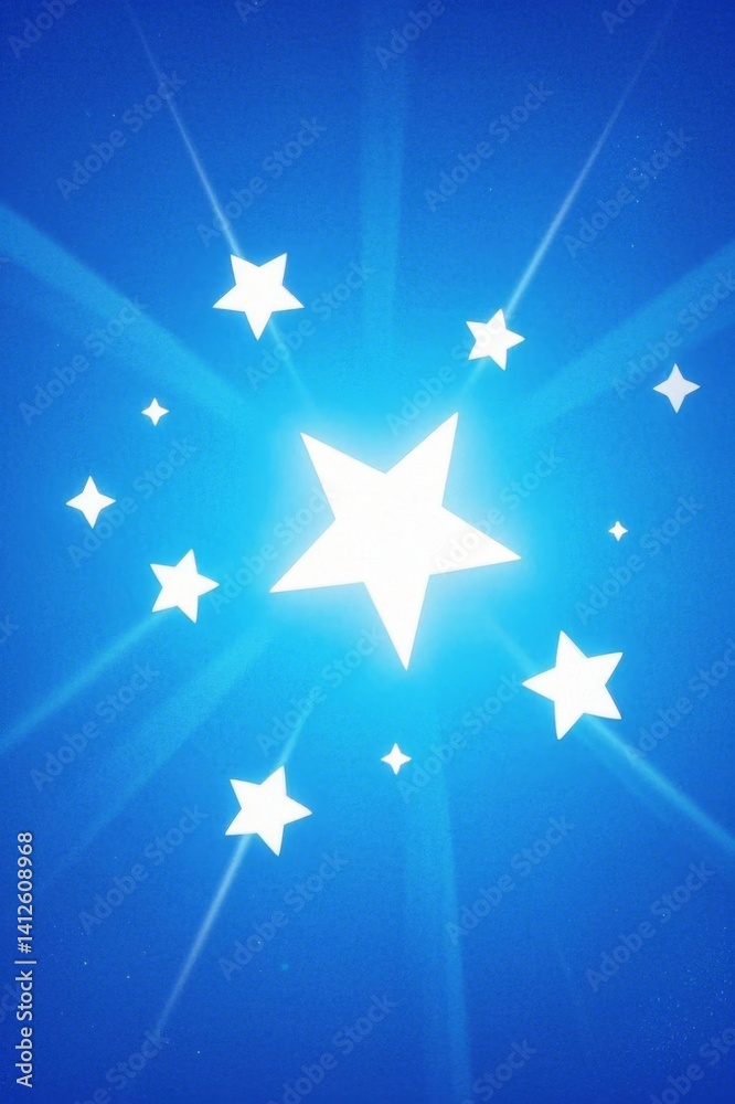 Canvas Prints there is a star that is shining in the sky with many stars