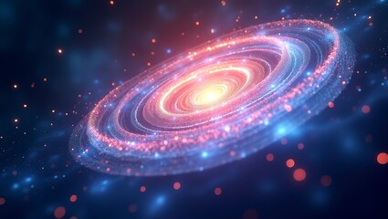 Obraz premium Surreal Cosmic Nebula Abstract Smoke Background