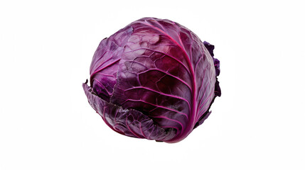 a head of purple cabbage on a transparent background, PNG image, PNG file, Generative art.