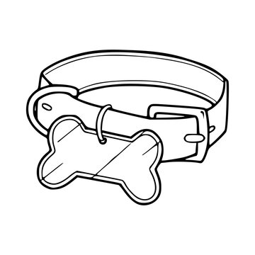 recommend clip art: dog collar with bone tag line art