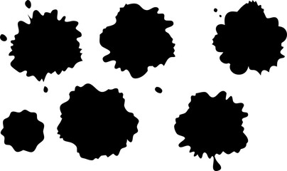 Vector Black ink splashes. Grunge splatters. Abstract background. Grunge text banners