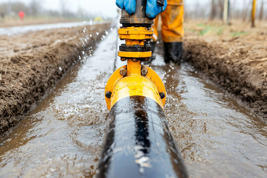 Worker utilizing blowtorch on metal in industrial setting for repair or construction task