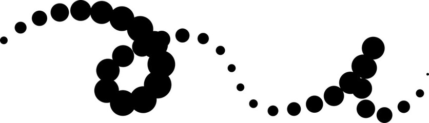 Line dotted halftone curved icon