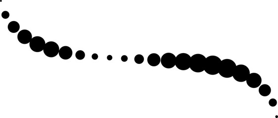 Line dotted halftone curved icon