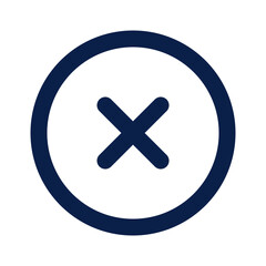 blue cross icon with lineal style