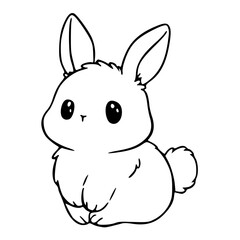 Chibi style rabbit drawing