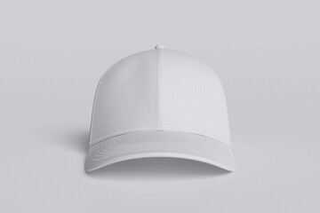 Cap white color with grey background color for mockup