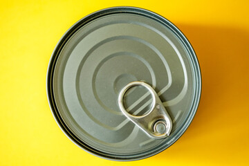 Flat Lay Image Aluminium Canned Food Ring Pull