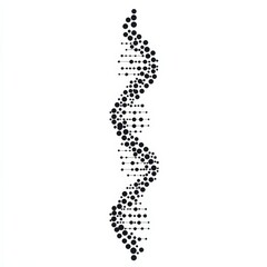Fototapeta premium Black Circle DNA Graphic on White Background